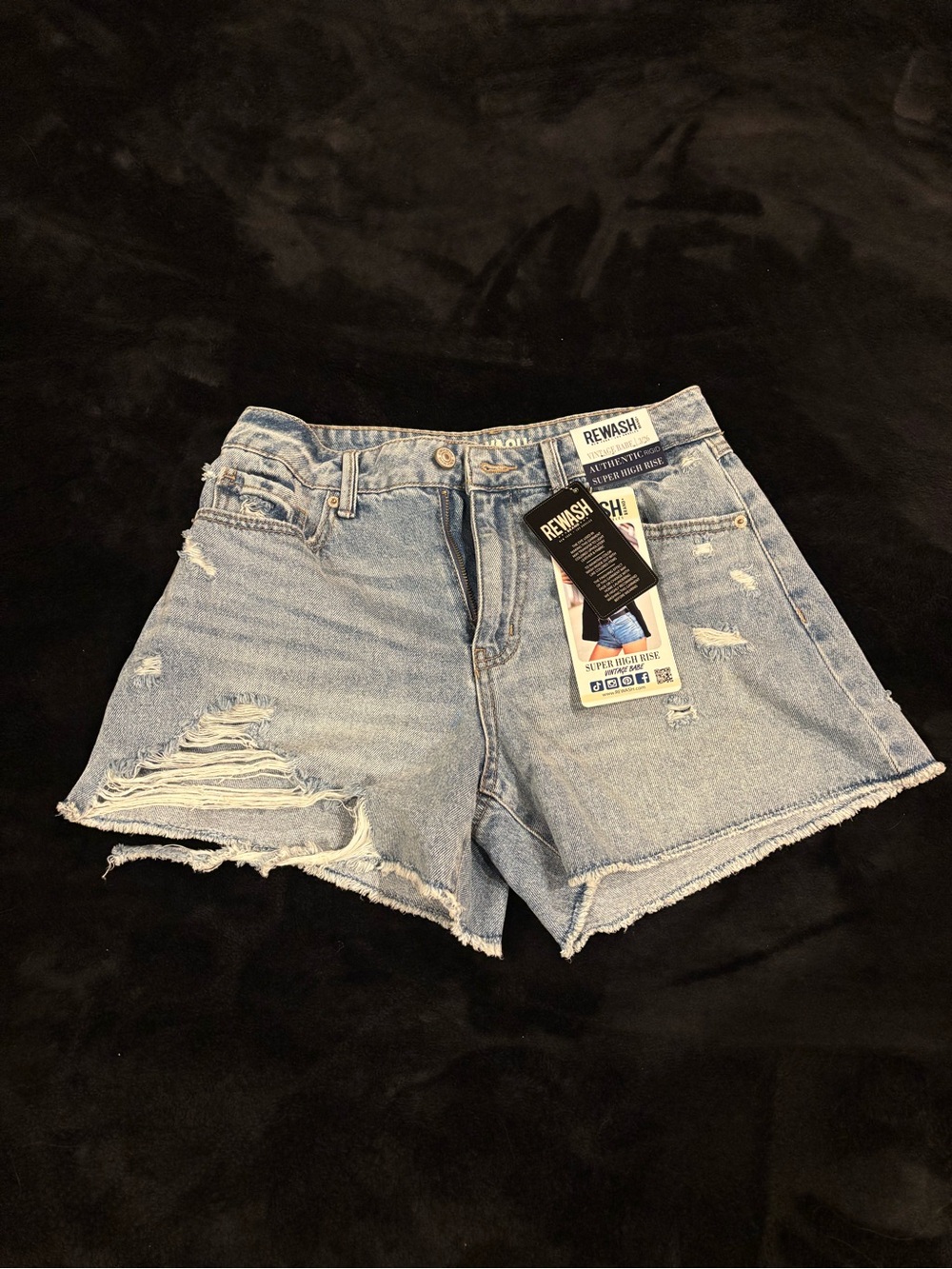 Rewash Light Blue Distressed Denim Shorts size 3/26